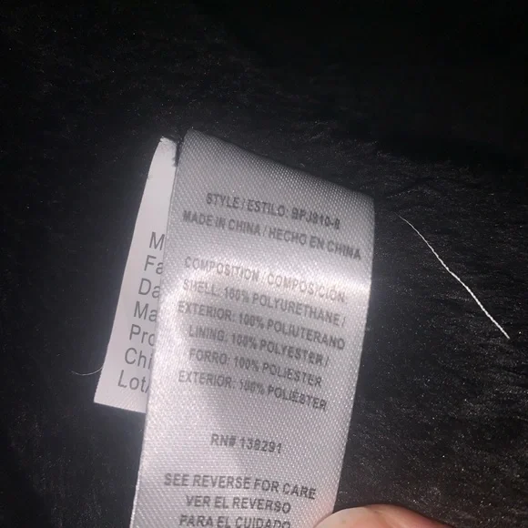 Boys Black leather Jacket - Picture 4 of 4